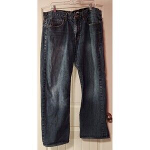 Vintage Guess Jeans Mens 38x30 Denim Cliff Boot Cut Faded Whiskers Y2K
